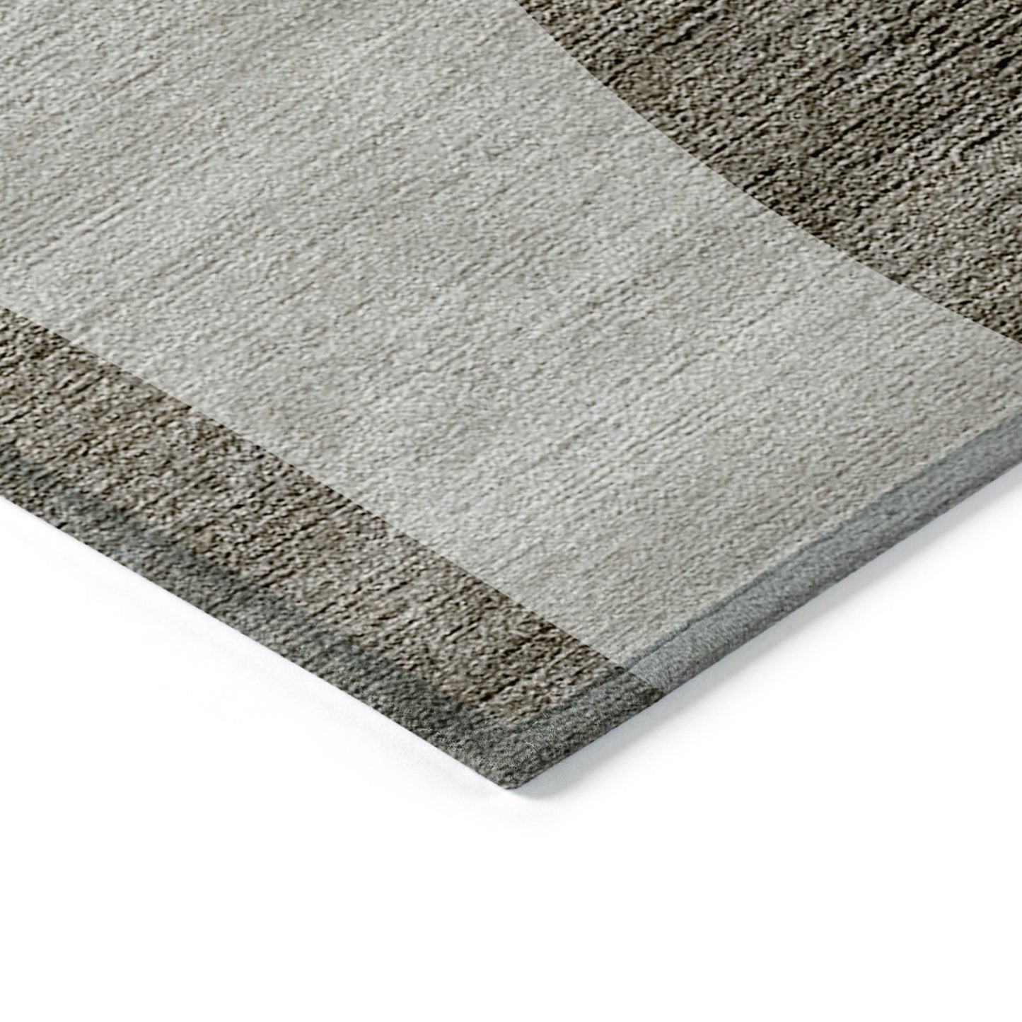 10' X 14' Taupe Beige And Chocolate Abstract Washable Indoor Outdoor Area Rug-3