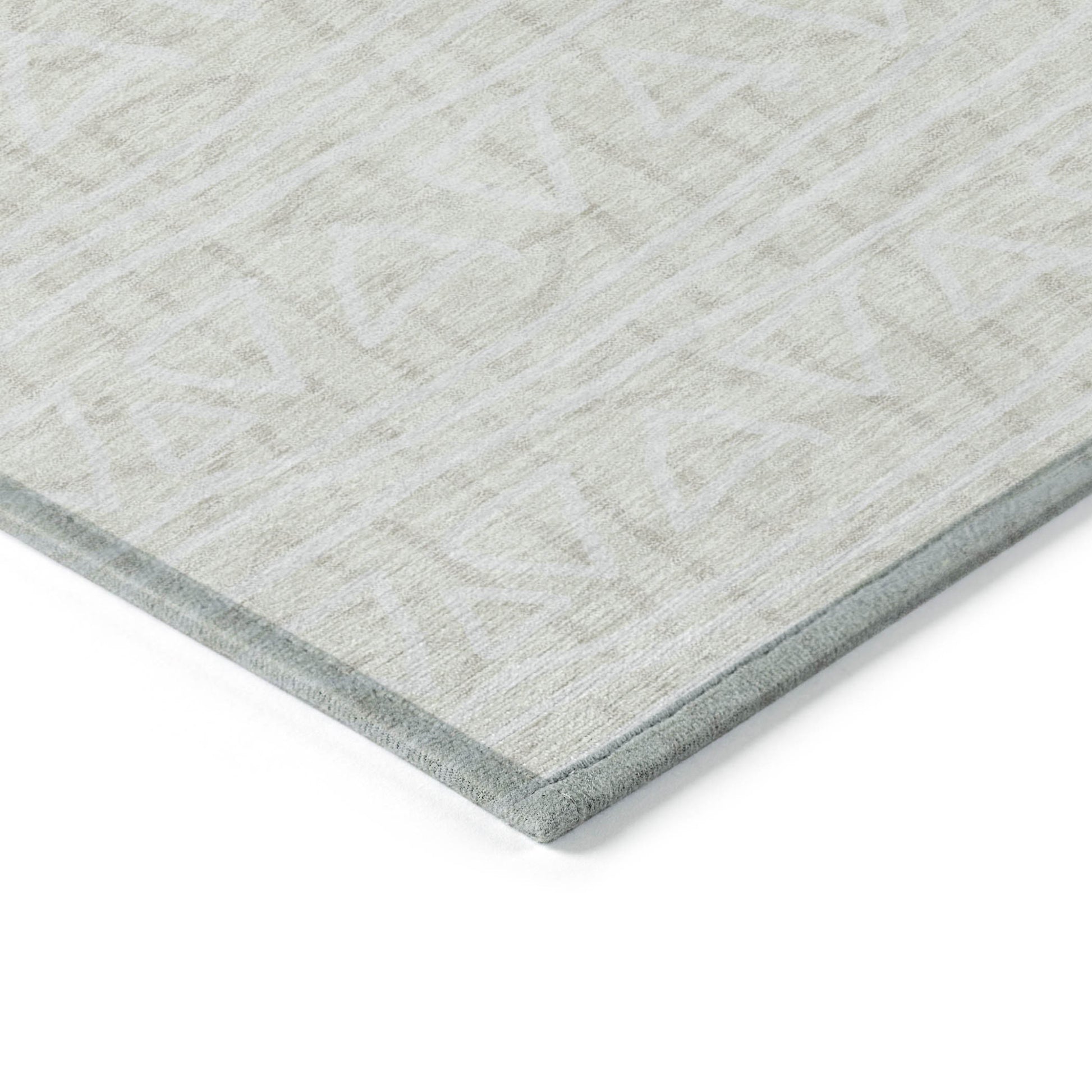 3' X 5' Ivory And Beige Geometric Washable Indoor Outdoor Area Rug-3