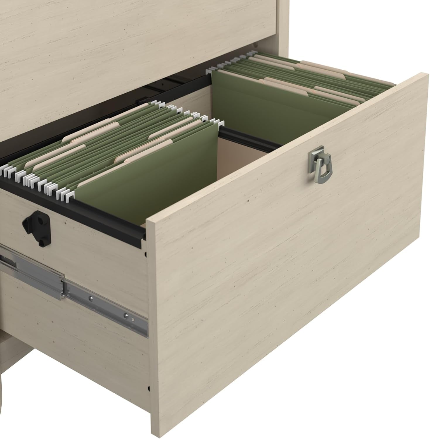 Bush Furniture Salinas 2 Drawer Lateral File Cabinet in Antique White, Home Office Storage Solution, Organizer with Drawers for Workspace, Filing Unit-2