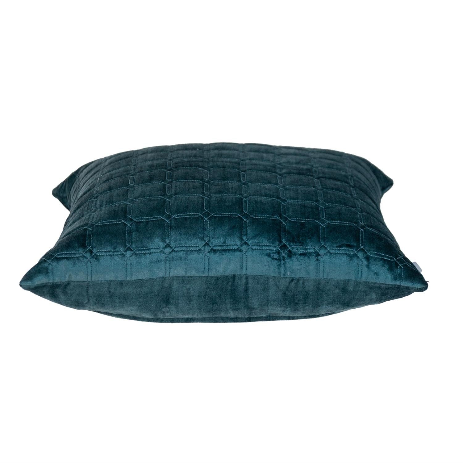 20" Teal Cotton Blend Throw Pillow-2