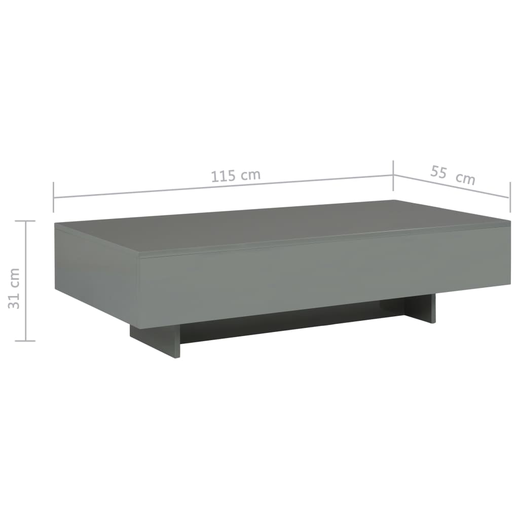 vidaXL Coffee Table Rectangular End Table Side Table Living Room Furniture-2
